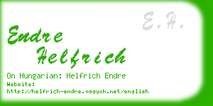 endre helfrich business card